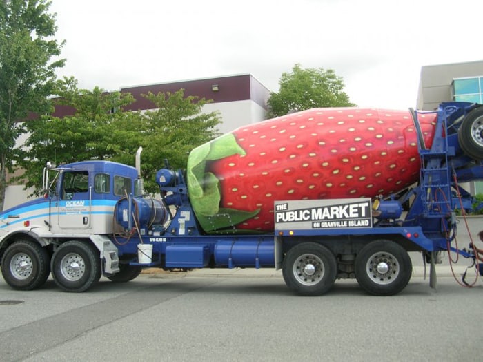 Strawberry Cement Truck